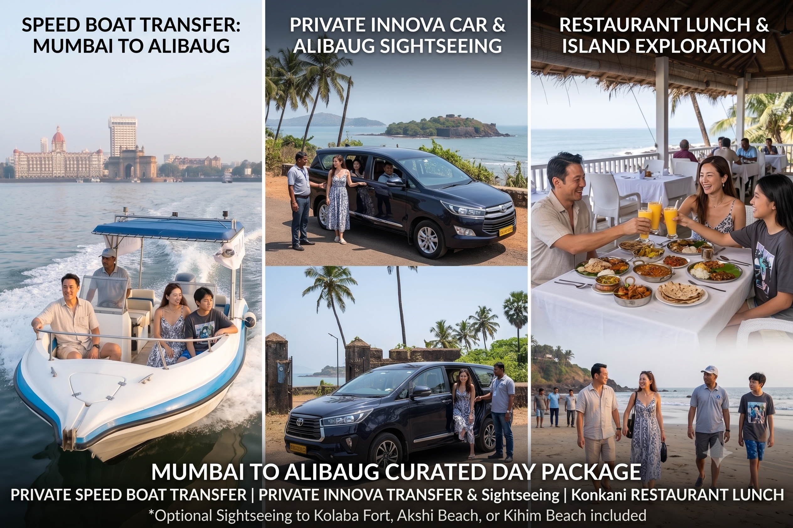 Private speed boat from Mumbai to Mandwa for Alibaug