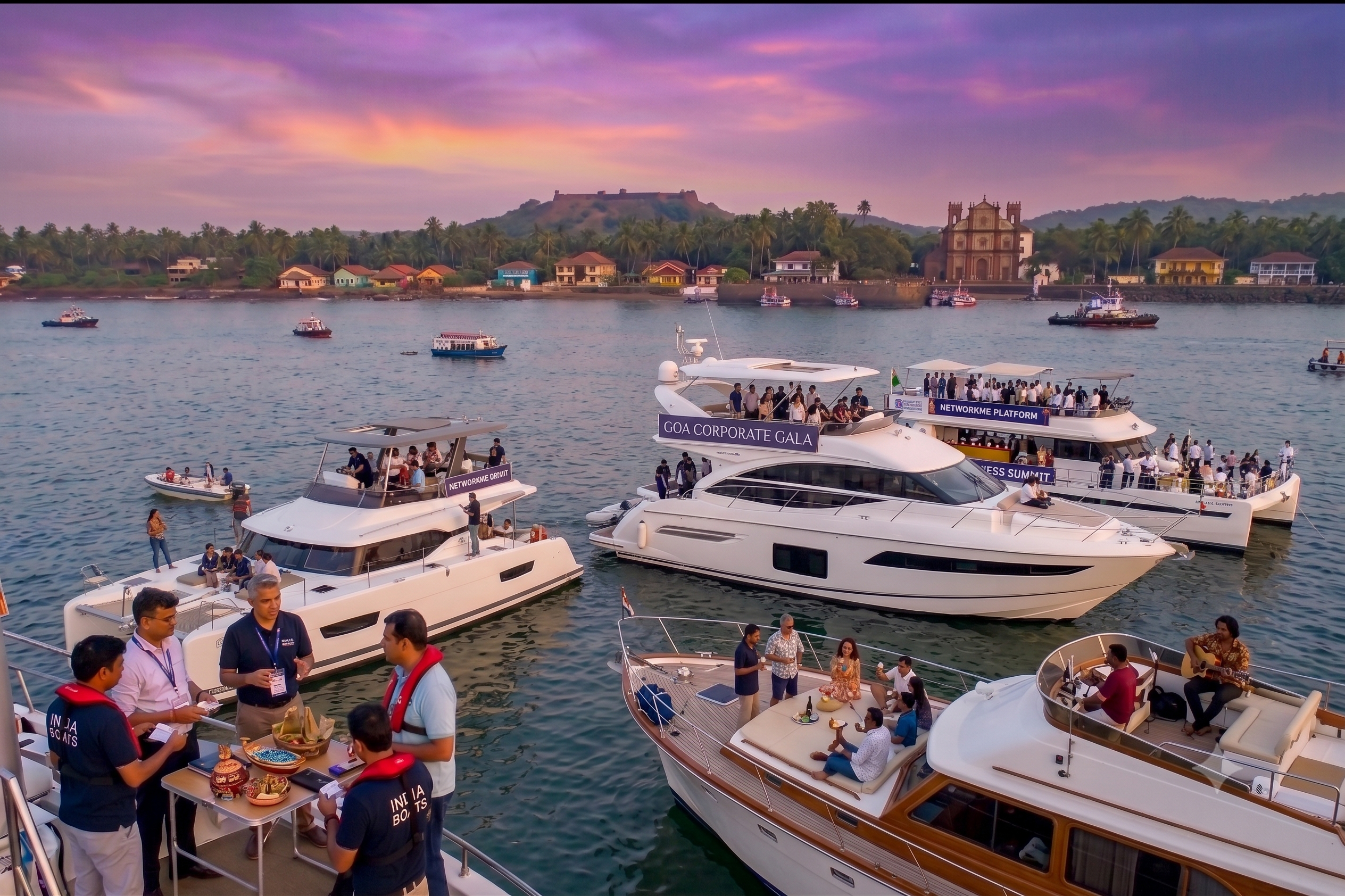 Yachts competing in perfect coordination on Mumbai waters