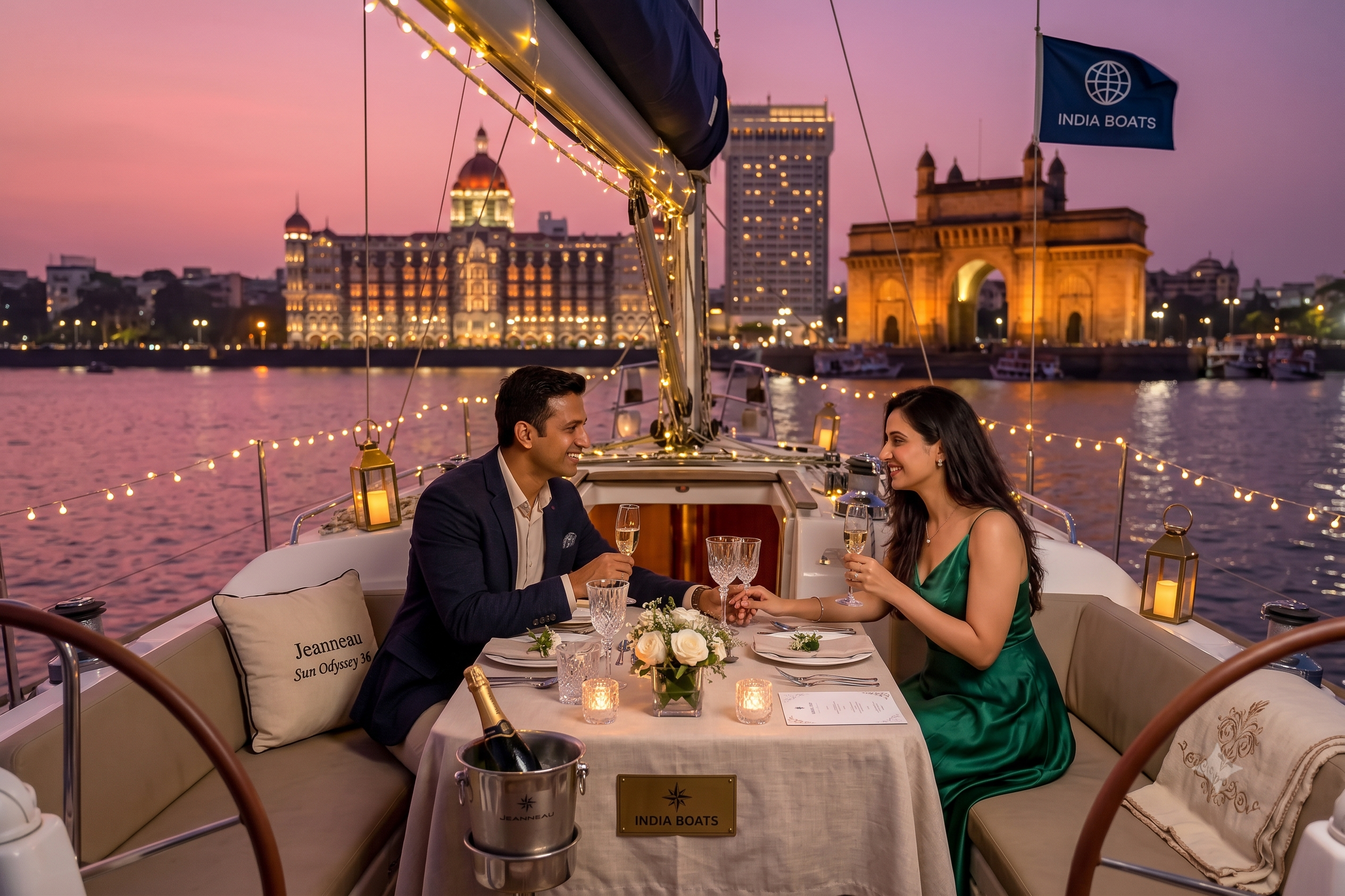 Birthday and anniversary celebration on a luxury yacht in Mumbai