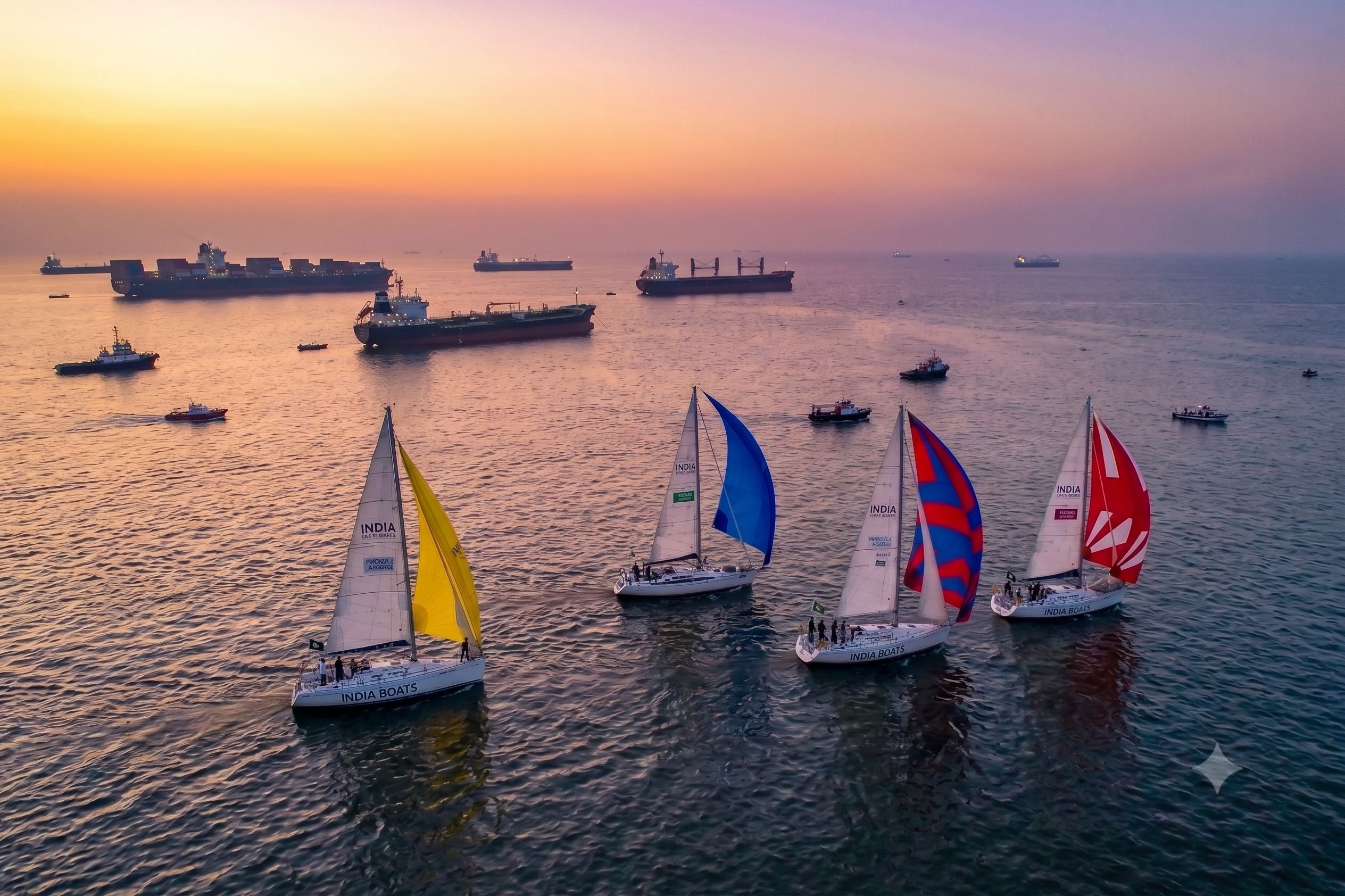 Corporate team sailing on a premium yacht